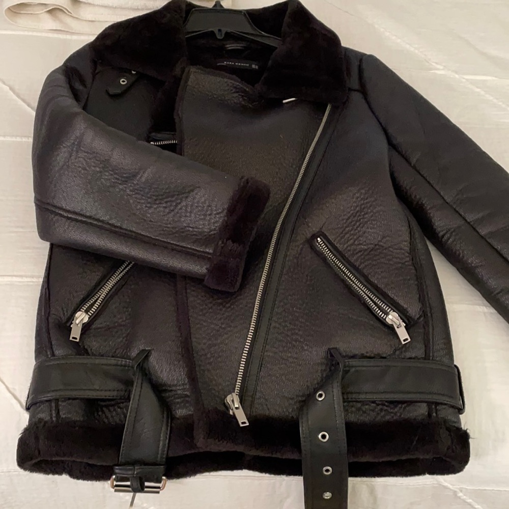 Zara faux sheepskin coat